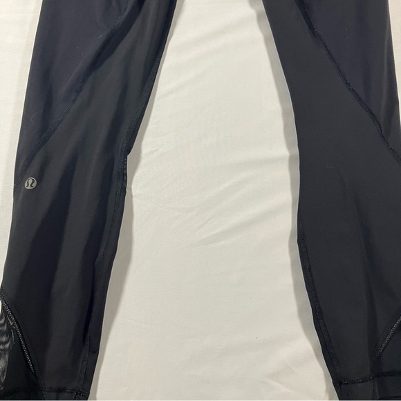 Lululemon Inspire Tight II (Mesh) Black / Blushed Illusion Multi / Menthol sz 4 - Picture 12 of 13